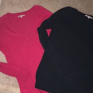 Red and black Gap sweaters
